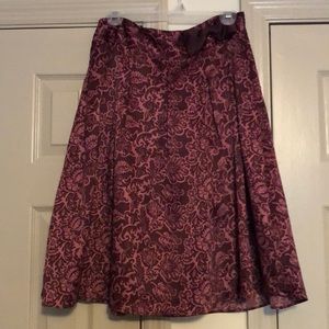 Purple pleated skirt